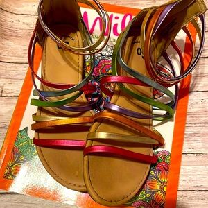 Adult interest coloring book + size 3 sandals